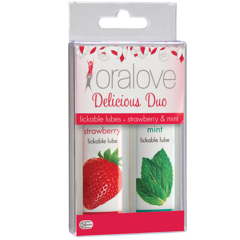 Oralove Delicious Duo Lube-Strawberry &amp; Mint