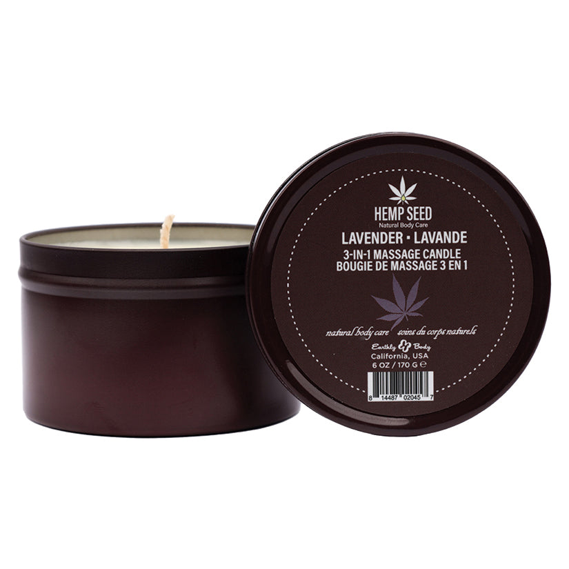 Earthly Body 3-in-1 Massage Candle-Lavender 6oz