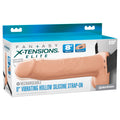 Fantasy X-Tensions Elite Vibrating  Hollow Strap-On Dual Density - Light 8"