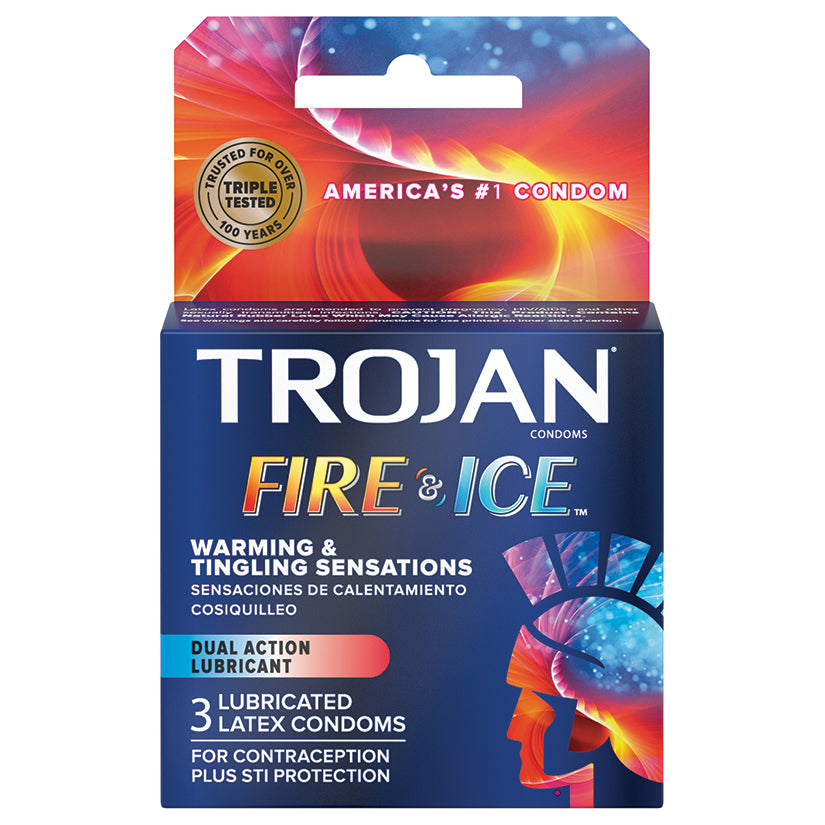 Trojan Pleasures Fire &amp; Ice Condoms (3 Pack)