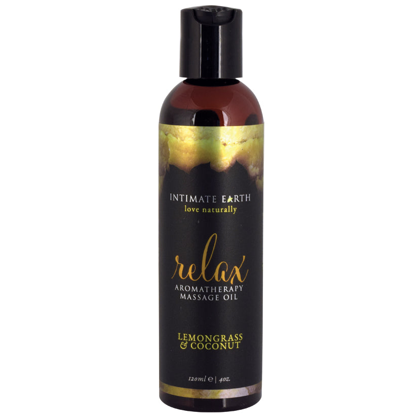 Intimate Earth Aromatherapy Oil Relax-Lemon Grass &amp; Coconut 4oz