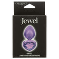 Jewel Amethyst Heart Plug Small