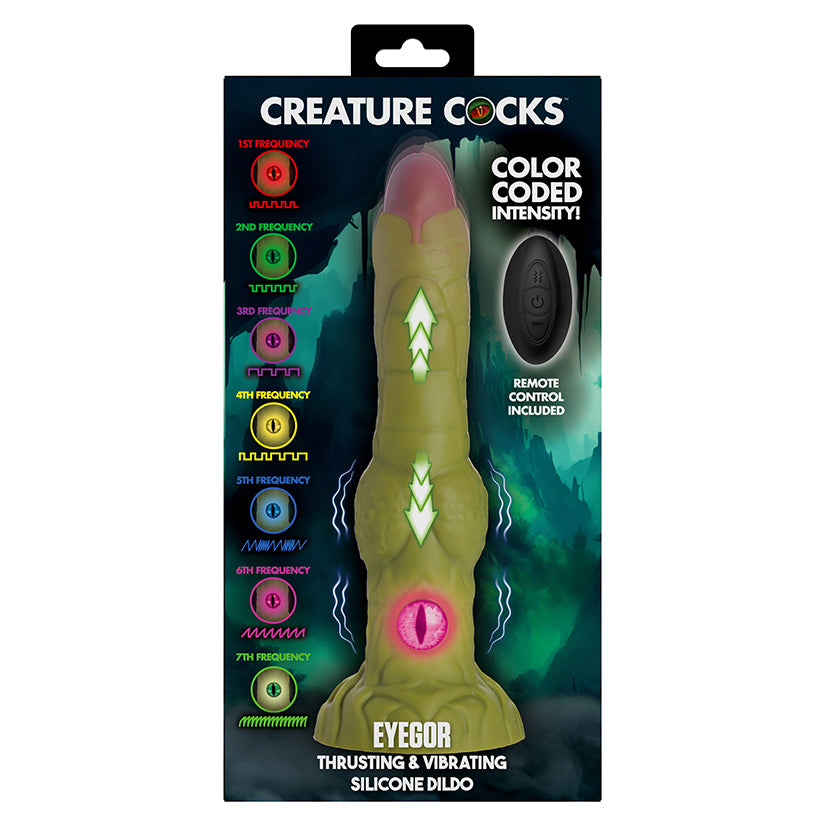 Creature Cocks Eyegor Thrusting and Vibrating Silicone Dildo