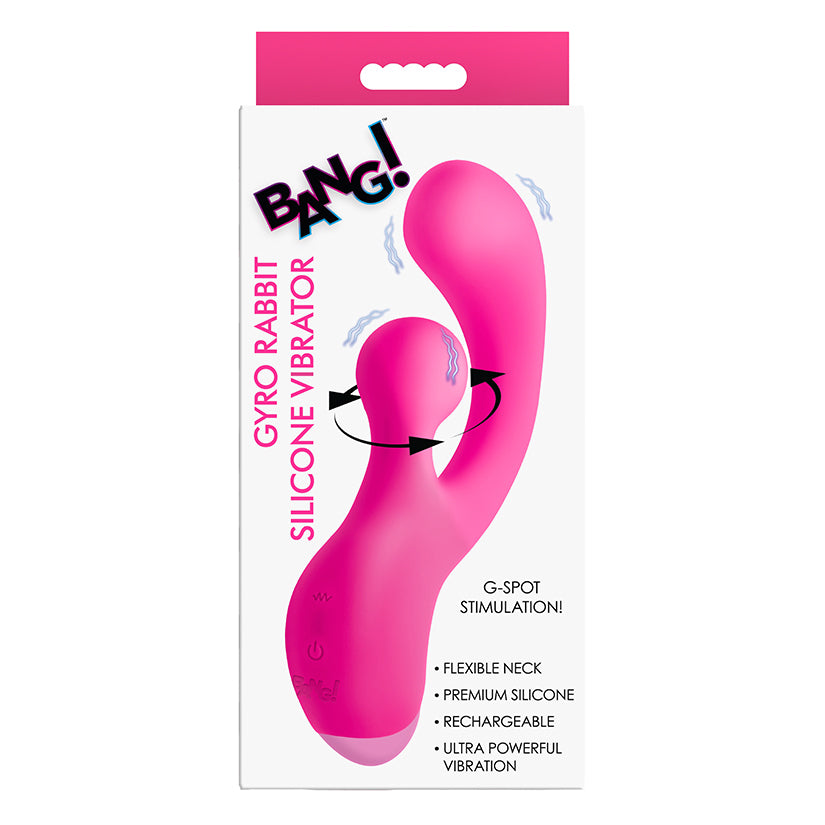 Bang! Gyro Rabbit Silicone Vibrator-Pink